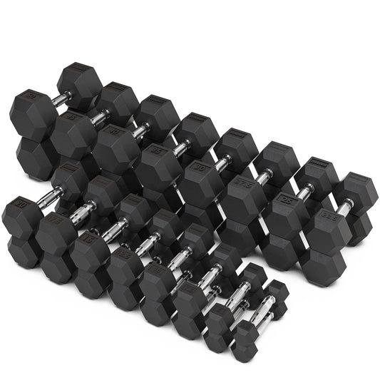 Rubber Hex Dumbbells
