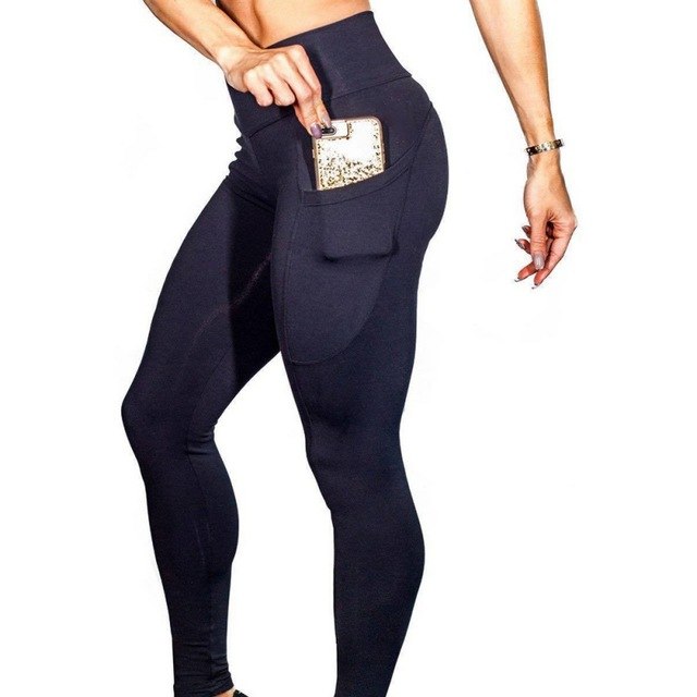 High Waist Leggings Push Up Fitness Leggings with Phone Pocket