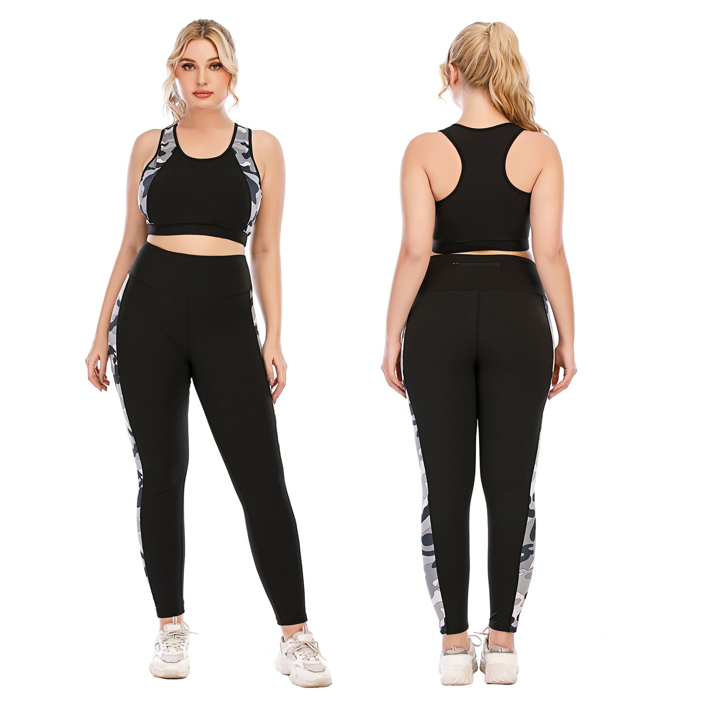 Workout Clothes Suit Plus Size Yoga Clothes Tight-Fitting