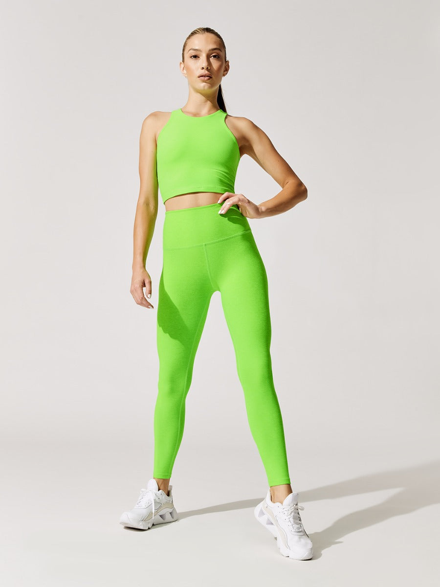 Green Lightweight Tight Moisture Wicking Sports Fitness Yoga Set