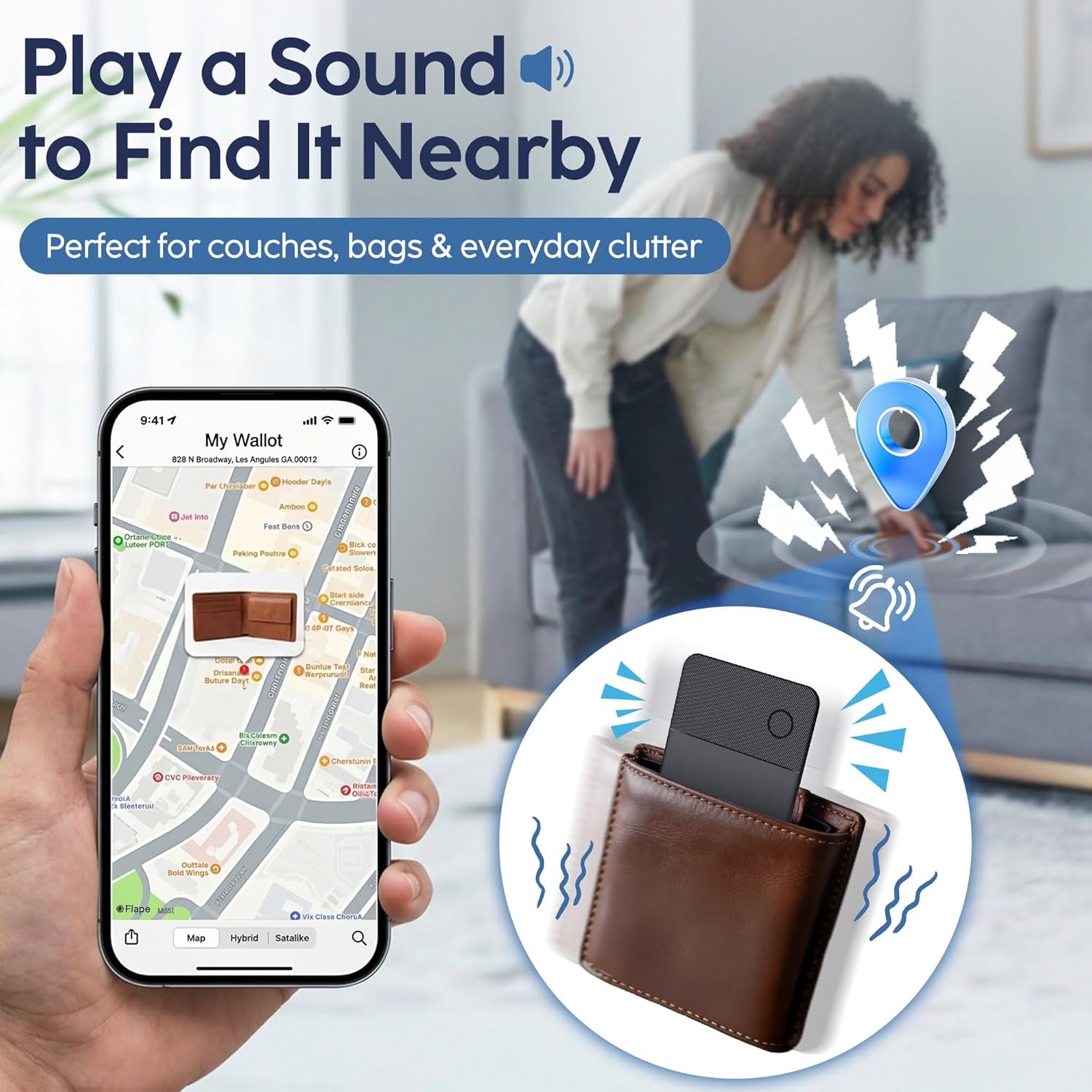 Ultra-Slim Wallet Tracker Card, Works with Apple Find My & Android Find Hub, Rechargeable Smart Tracking Card for Wallet, Luggage, Passport, Keys, Travel & Everyday Use