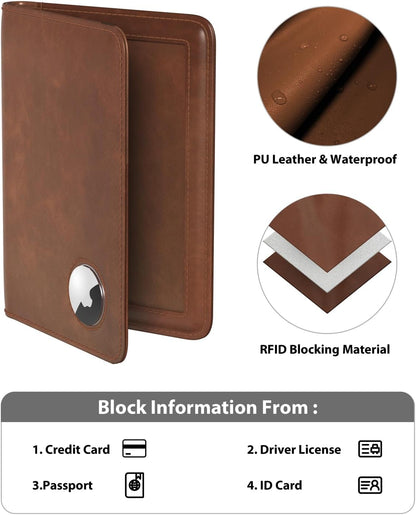 Airtag Passport Holder – Slim RFID Travel Wallet