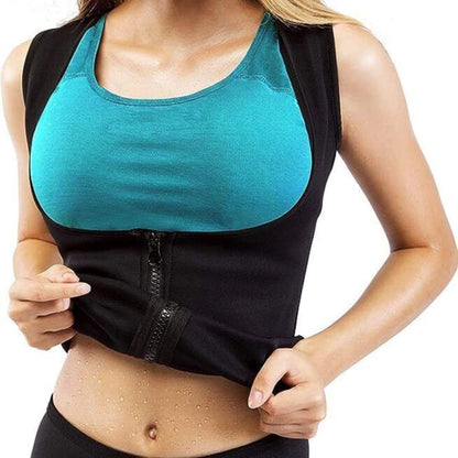 Women'S Fitness Sauna Waist Trainer Vest for Waist Trimming Workouts Gym