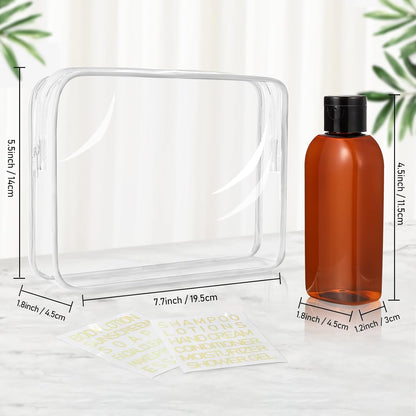 5 Pack Travel Bottles for Toiletries, 3.4Oz TSA Approved Travel Containers