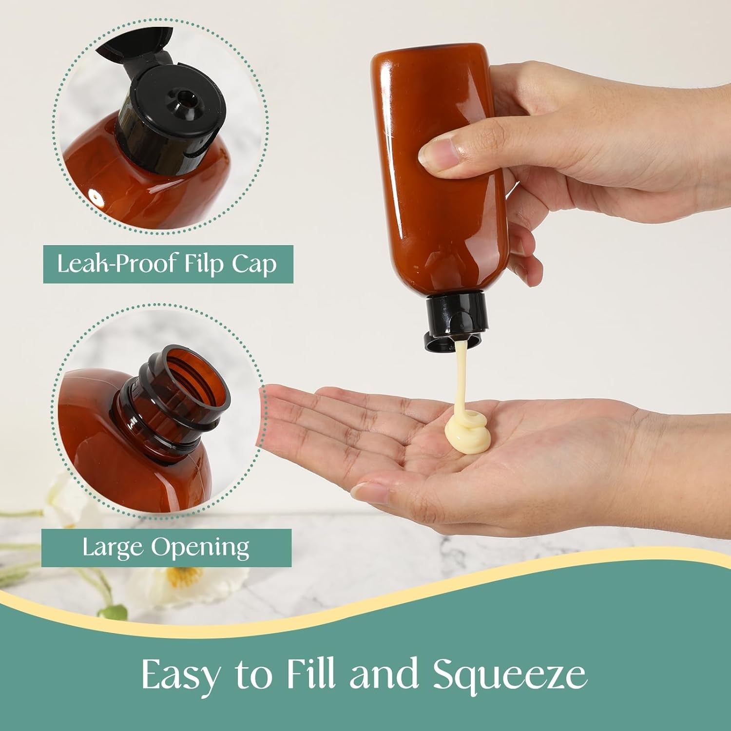 5 Pack Travel Bottles for Toiletries, 3.4Oz TSA Approved Travel Containers