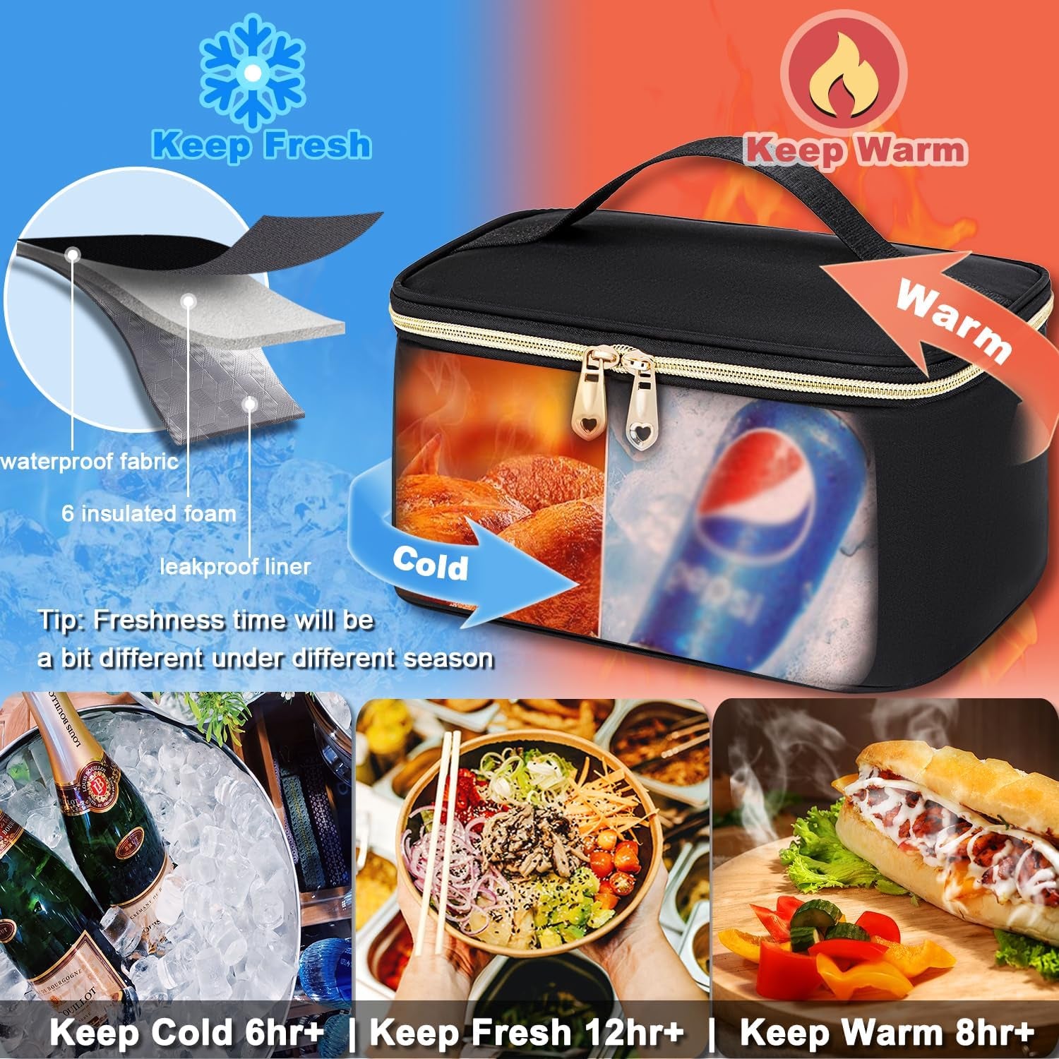 Lunch Backpack for Women,15.6 Inch Laptop Backpacks with Lunch Box