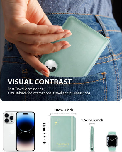 Airtag Passport Holder – Slim RFID Travel Wallet