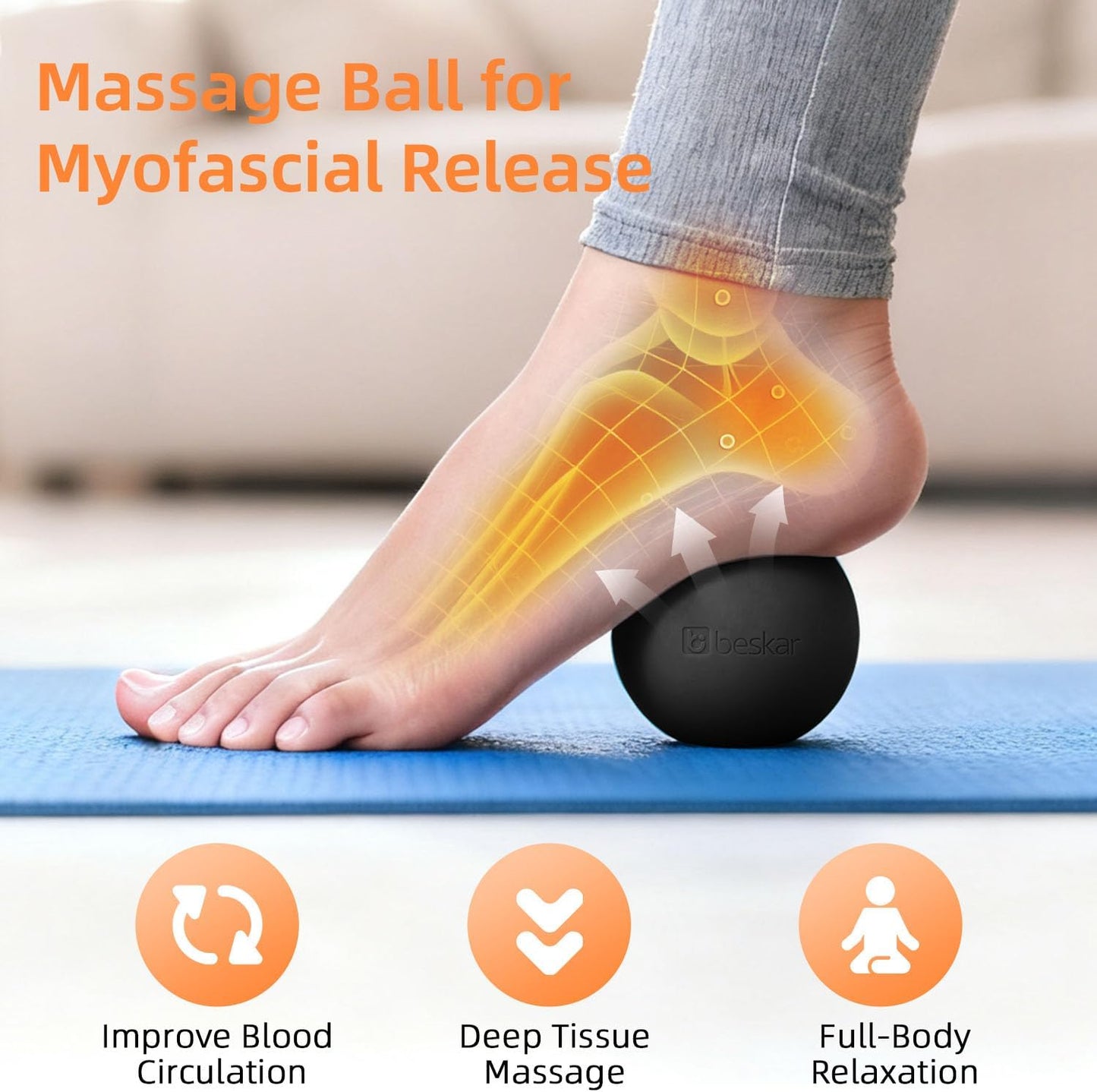 Massage Lacrosse Balls for Myofascial Release, Trigger Point Therapy