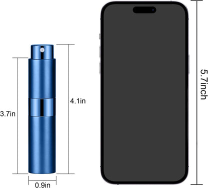 4PCS 8ML Refillable Perfume Atomizer Travel, Portable Mini Pocket Perfume Atomizer Bottle Spray for Women Mens Small Mister Spray Bottle for Travel Accessories