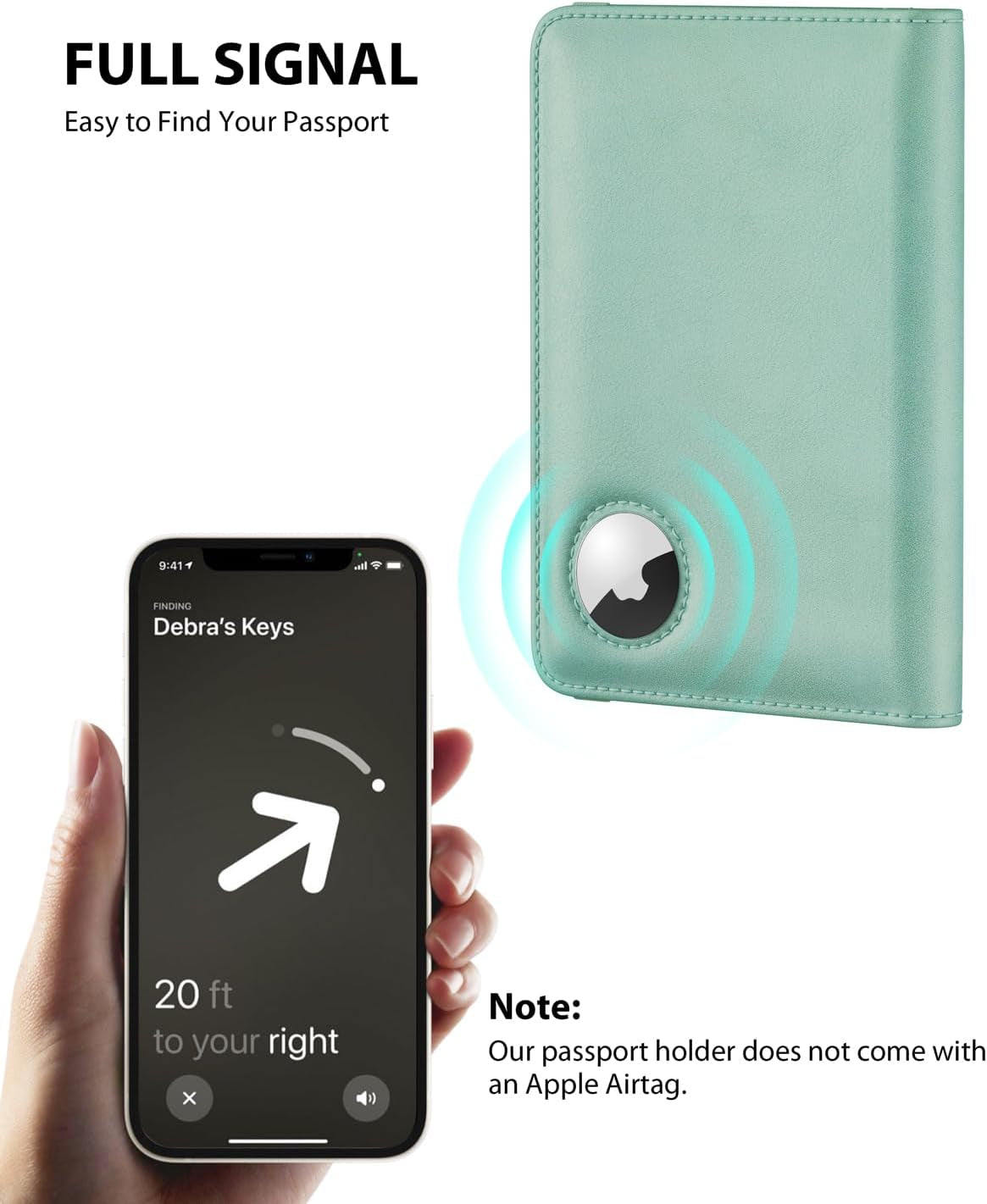Airtag Passport Holder – Slim RFID Travel Wallet