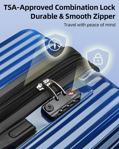 Carry on Luggage 22X14X9 Airline Approved, 20 Inch Expandable Hardside Luggage with Spinner Wheels, Hardshell Small Rolling Suitcase
