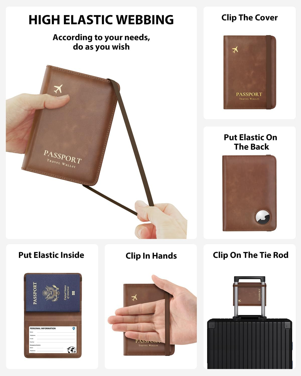 Airtag Passport Holder – Slim RFID Travel Wallet