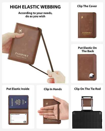 Airtag Passport Holder – Slim RFID Travel Wallet