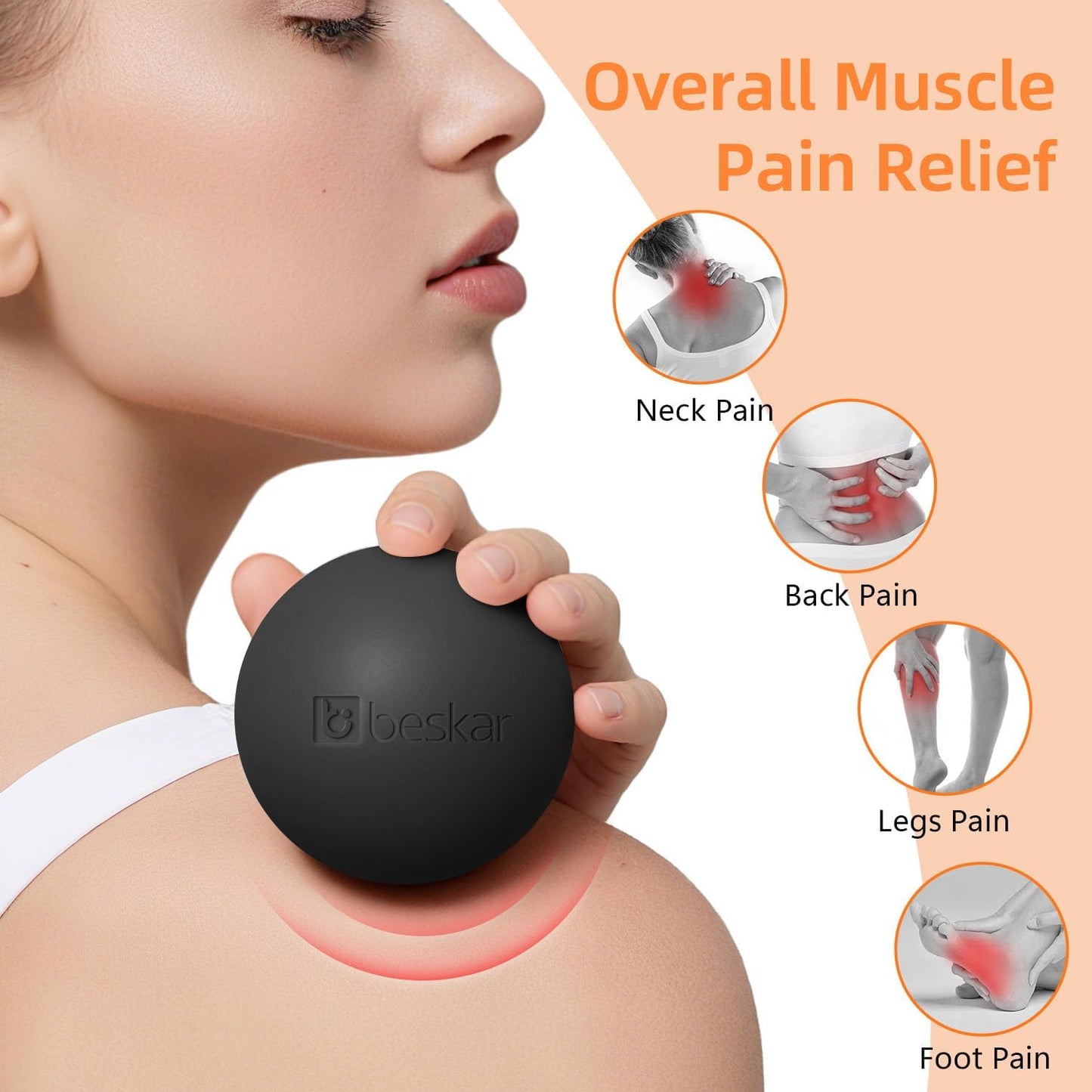 Massage Lacrosse Balls for Myofascial Release, Trigger Point Therapy