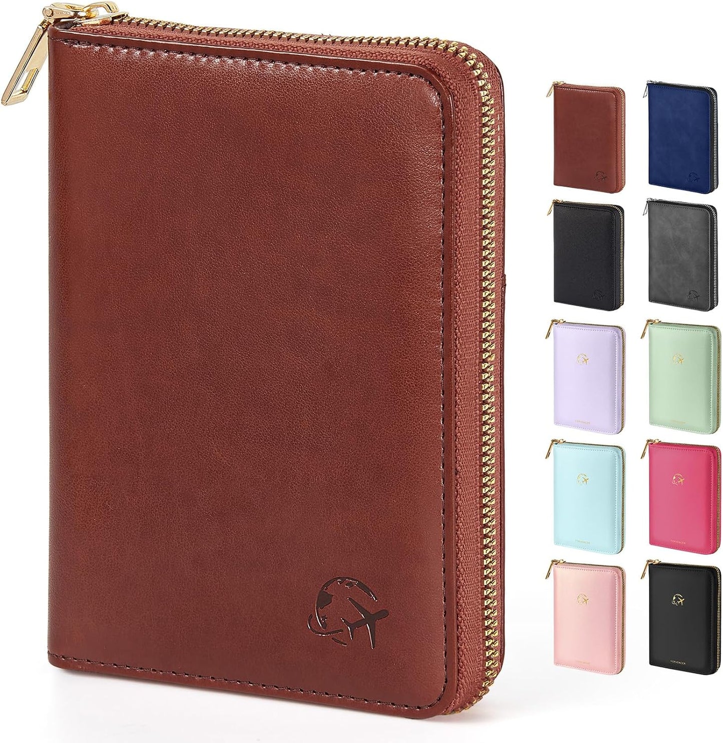 Safe Zipper Passport Holder Cover, Passport Wallet for Travel