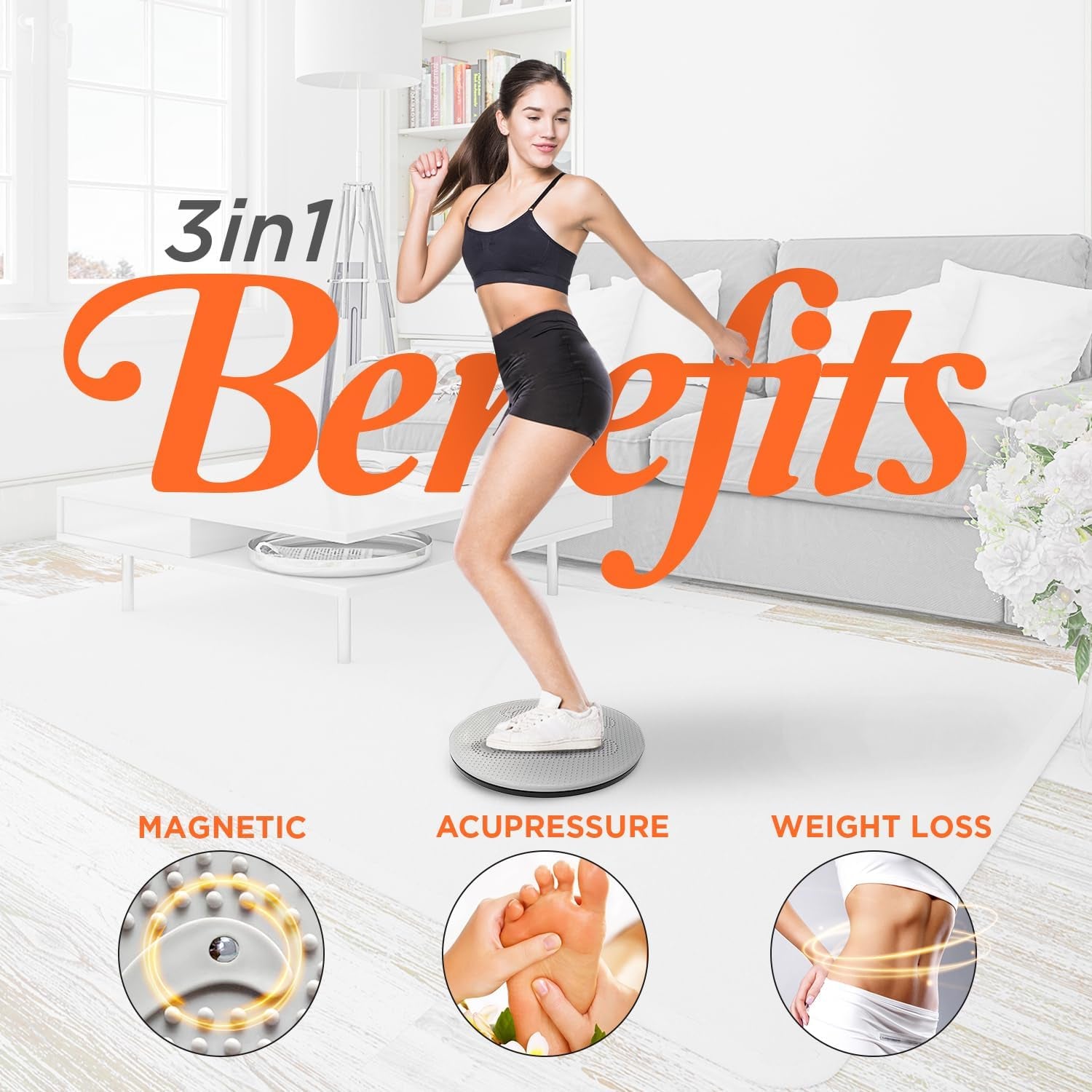 Yes4All Ab Twister Board, 15 Inch XXL, Waist Twisting Disc,Twisting Stepper for Aerobic Exercise, Full Body Toning Workout, Noise-Free, 2Pcs in a Box