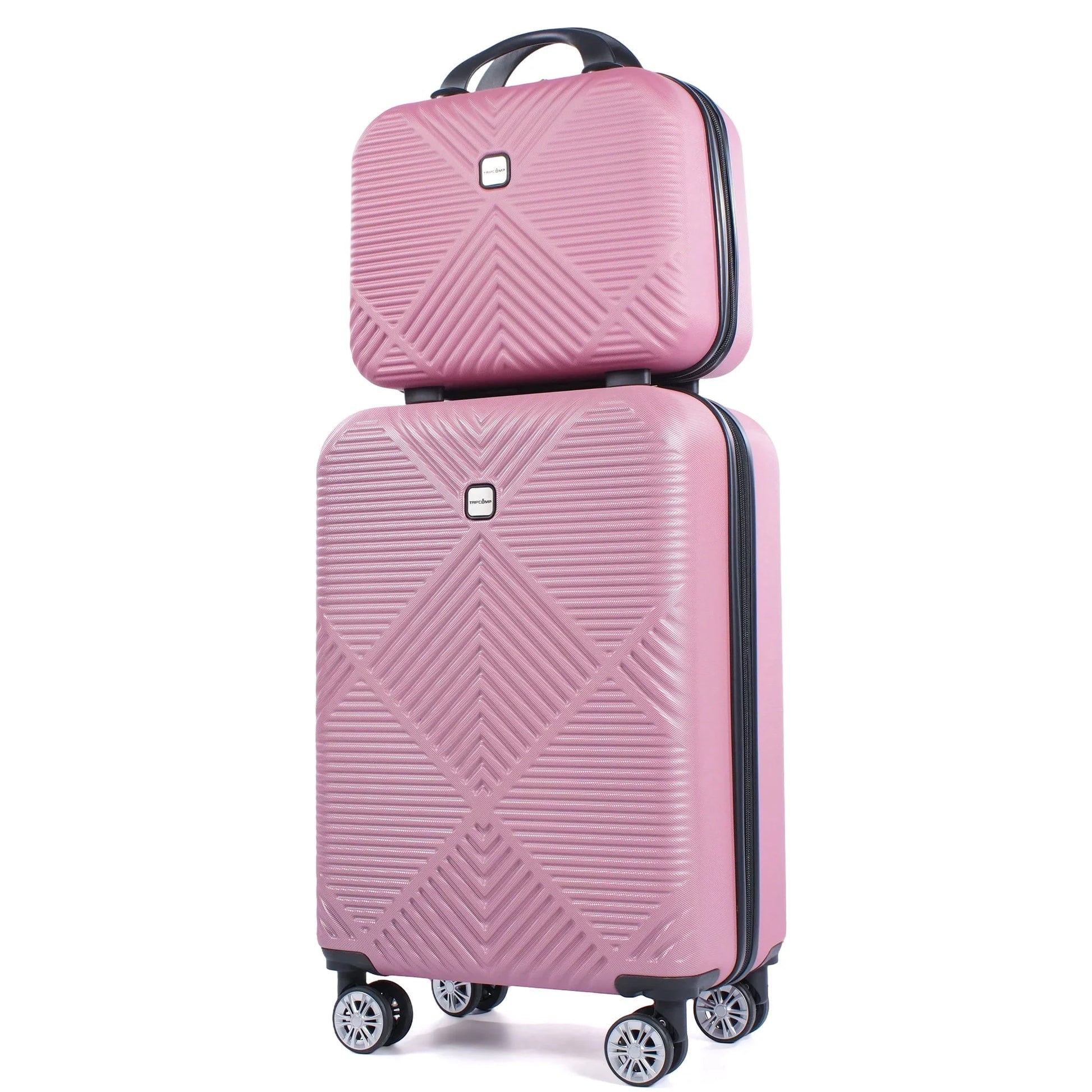 Luggage Sets 2 Piece Suitcase Set (14/20/)Hardside Suitcase with Spinner Wheels Lightweight Carry on Luggage(Pink)