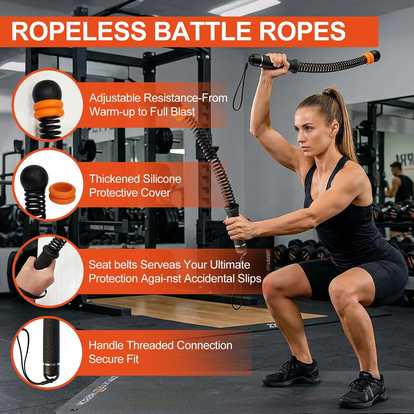 Ropeless Battle Ropes for Men & Women