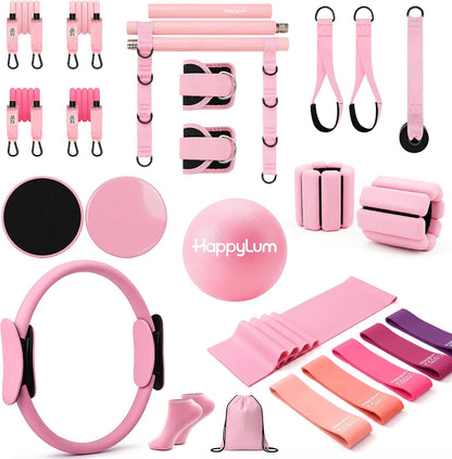 Pilates Kit, Complete Home Pilates Equipment Set with Bar Kit