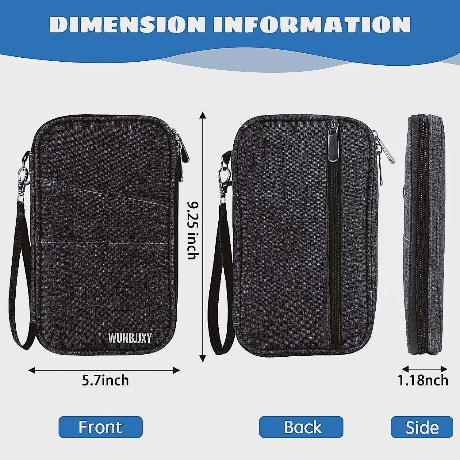 Amazing,Practical,Premium,Rfid Family Passport Holder, Travel Wallet, Travel Document Organizer, Passport Bag,(Black)