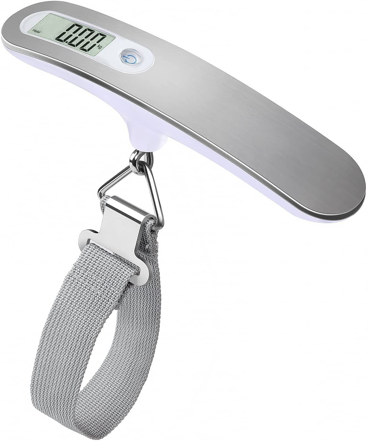 High Precision Digital Travel Scale for Suitcase Luggage Weight 110Lb 50KG Capacity Silver