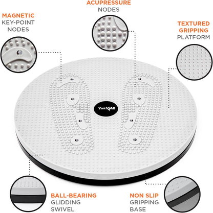 Yes4All Ab Twister Board, 15 Inch XXL, Waist Twisting Disc,Twisting Stepper for Aerobic Exercise, Full Body Toning Workout, Noise-Free, 2Pcs in a Box