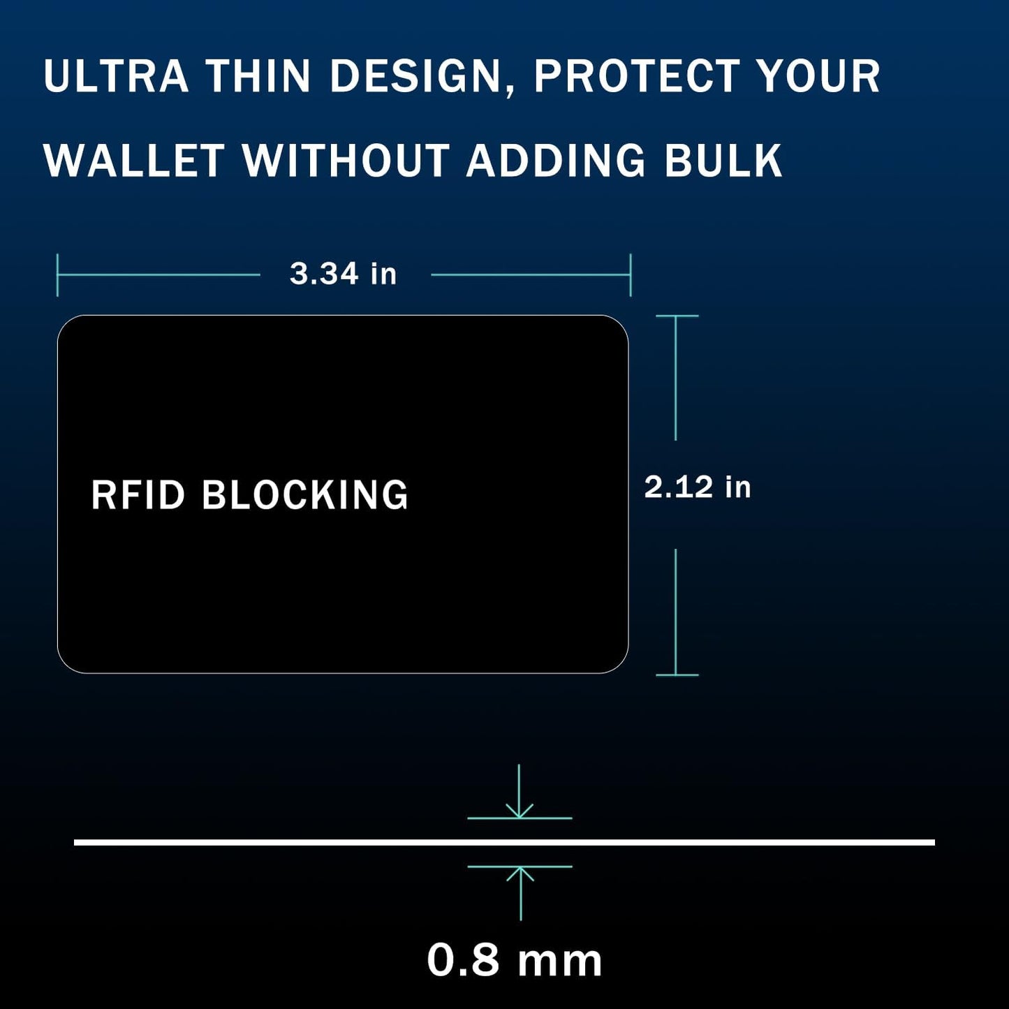 5 Pack RFID Blocking Card Contactless NFC Credit Card ID Protection Safe Bank Card Passport Entire Wallet Purse Shield Protector Blocker Guard (Pack of 5, Black)