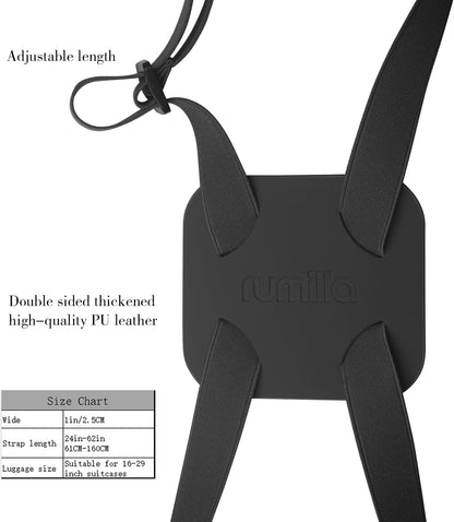 Luggage Straps Bag Bungees for Add a Bag Easy to Travel Suitcase Elastic Strap Belt (Black Luggage Strap-1Pcs)