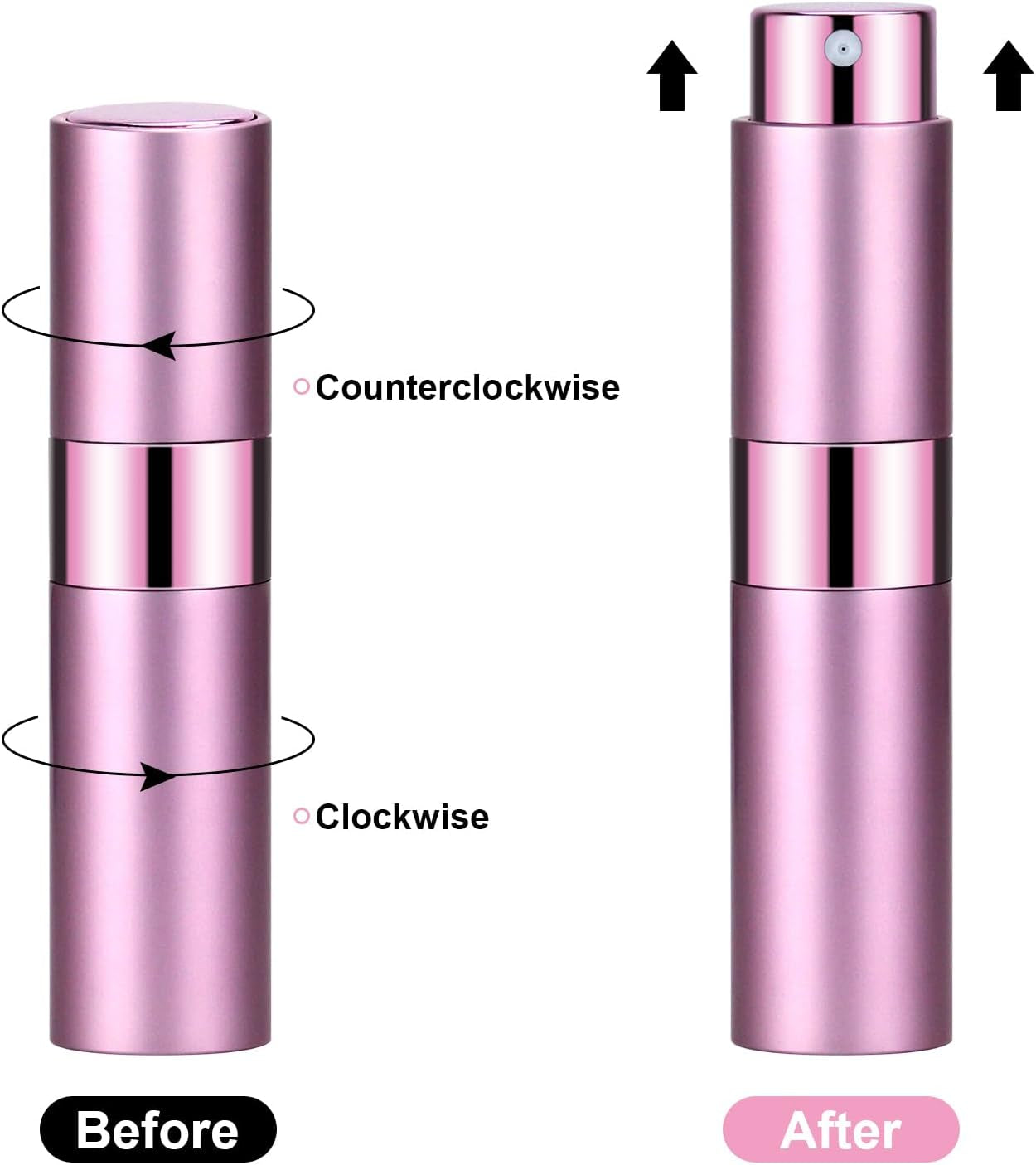 4PCS 8ML Refillable Perfume Atomizer Travel, Portable Mini Pocket Perfume Atomizer Bottle Spray for Women Mens Small Mister Spray Bottle for Travel Accessories