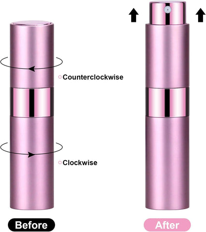 4PCS 8ML Refillable Perfume Atomizer Travel, Portable Mini Pocket Perfume Atomizer Bottle Spray for Women Mens Small Mister Spray Bottle for Travel Accessories
