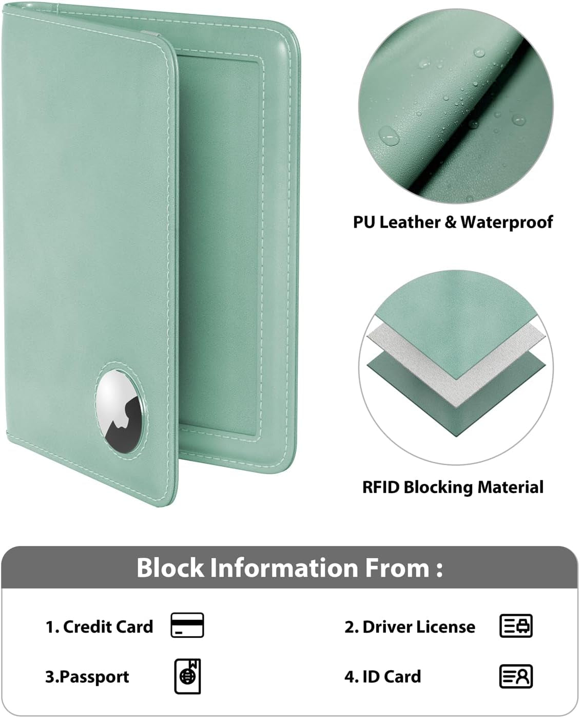 Airtag Passport Holder – Slim RFID Travel Wallet