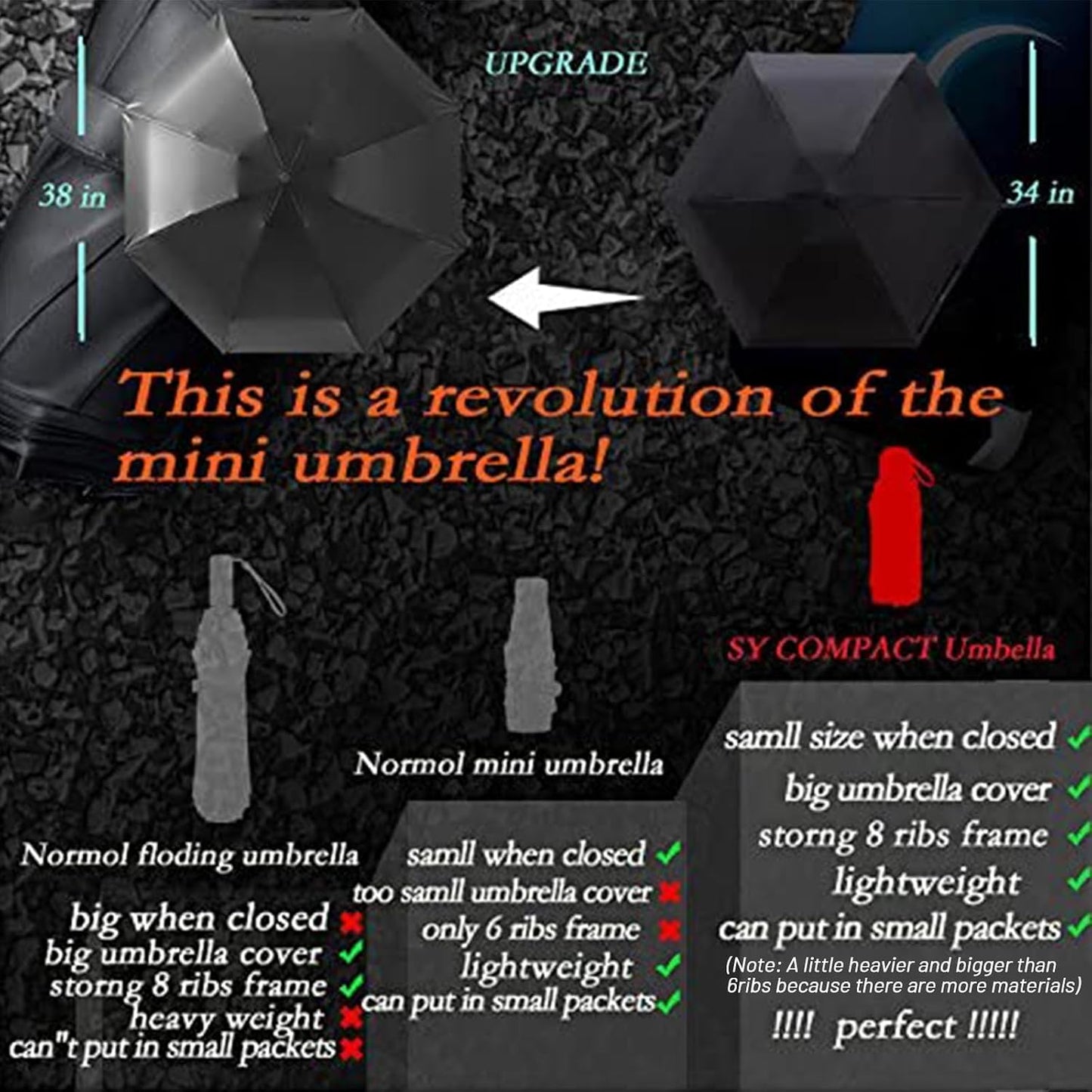 Travel Umbrella - Lightweight Portable Mini Compact Umbrellas-Factory Outlet Shop