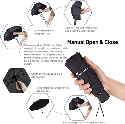 Travel Umbrella - Lightweight Portable Mini Compact Umbrellas-Factory Outlet Shop
