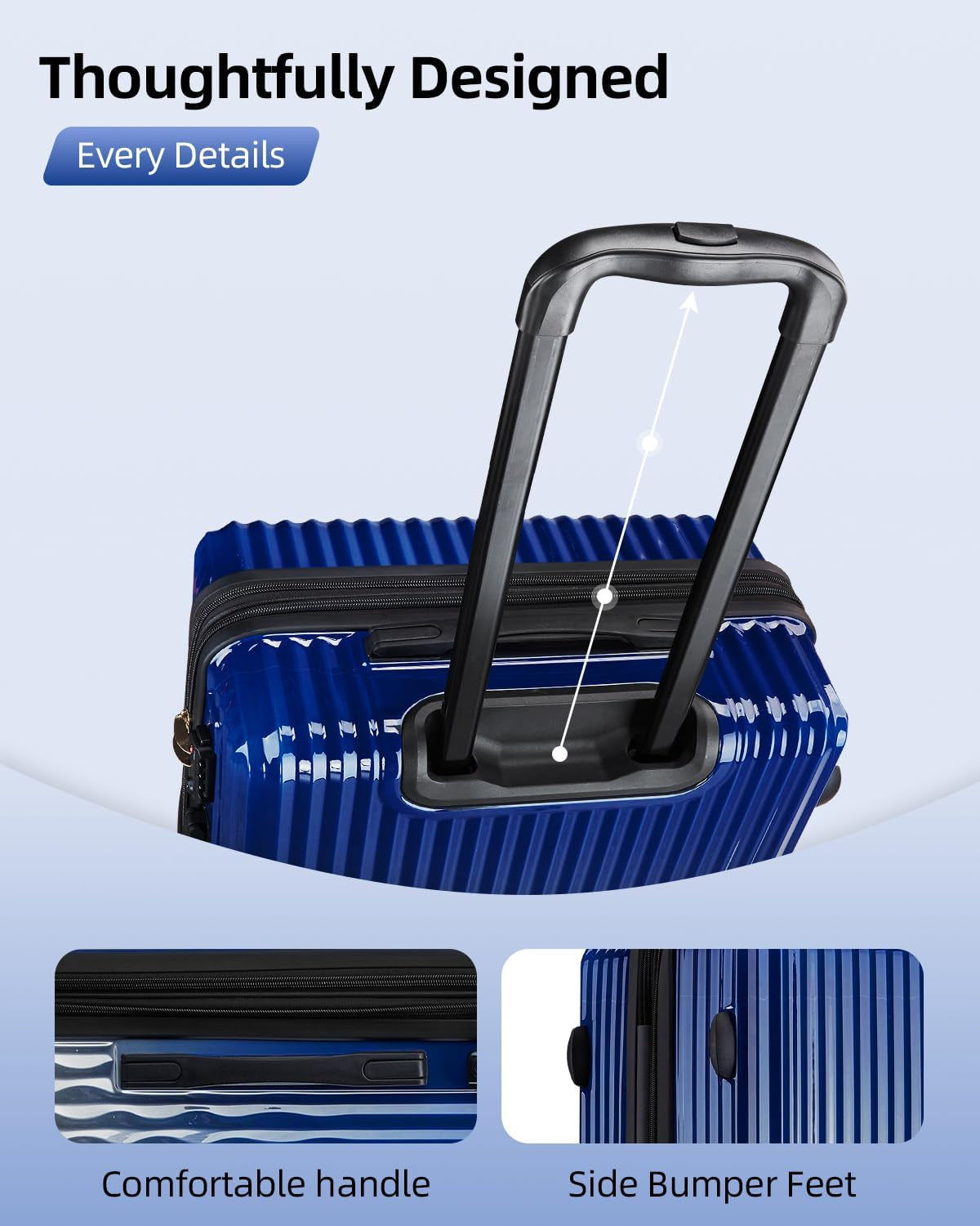 Carry on Luggage 22X14X9 Airline Approved, 20 Inch Expandable Hardside Luggage with Spinner Wheels, Hardshell Small Rolling Suitcase