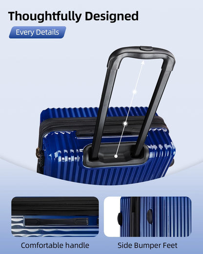 Carry on Luggage 22X14X9 Airline Approved, 20 Inch Expandable Hardside Luggage with Spinner Wheels, Hardshell Small Rolling Suitcase