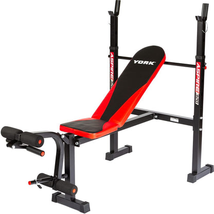 YORK Aspire 320 Multi Purpose Flat to Incline Bench with Arm/Leg Curl