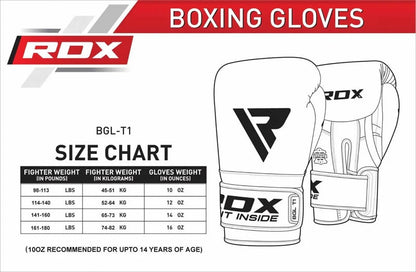 RDX T1 Elite Leather Boxing Gloves