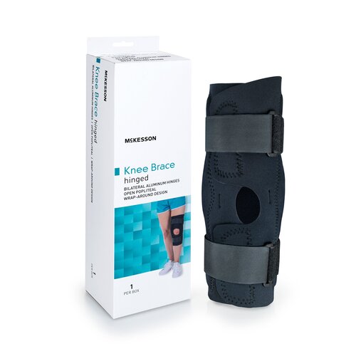 McKesson Knee Brace x-Large Wraparound / Hook and Loop Straps with D-Rings 23 to 25-1/2" Circumference Left or Right Knee, 1/EA