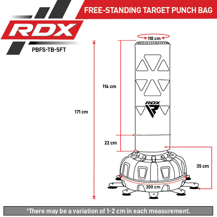 RDX FREE-STANDING ADULT PUNCH BAG TARGET MEDIUM BAG 5FT