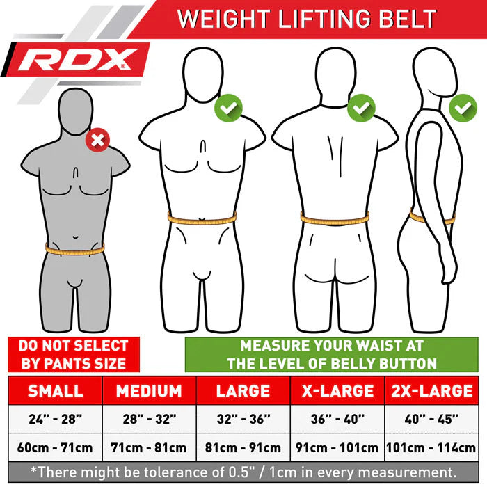 RDX 4 Inch Leather Weightlifting Gym Belt