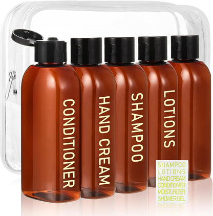 5 Pack Travel Bottles for Toiletries, 3.4Oz TSA Approved Travel Containers