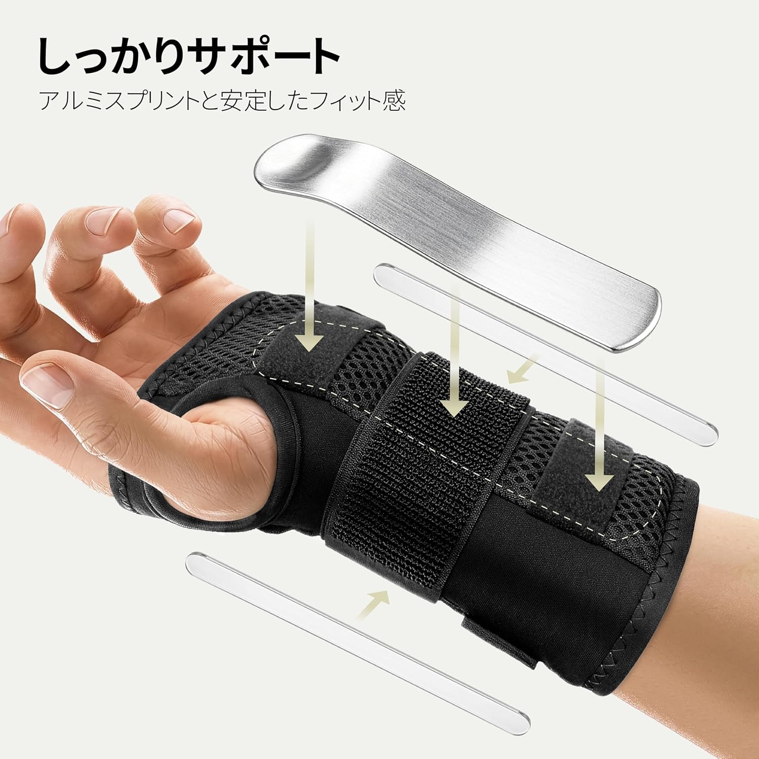 Carpal Tunnel Wrist Brace - Metal Wrist Splint for Hand and Wrist Support, Tendonitis Arthritis Pain Relief