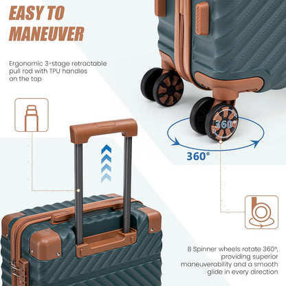 Carry on Luggage 22X14X9 Airline Approved,3 Piece Luggage Set