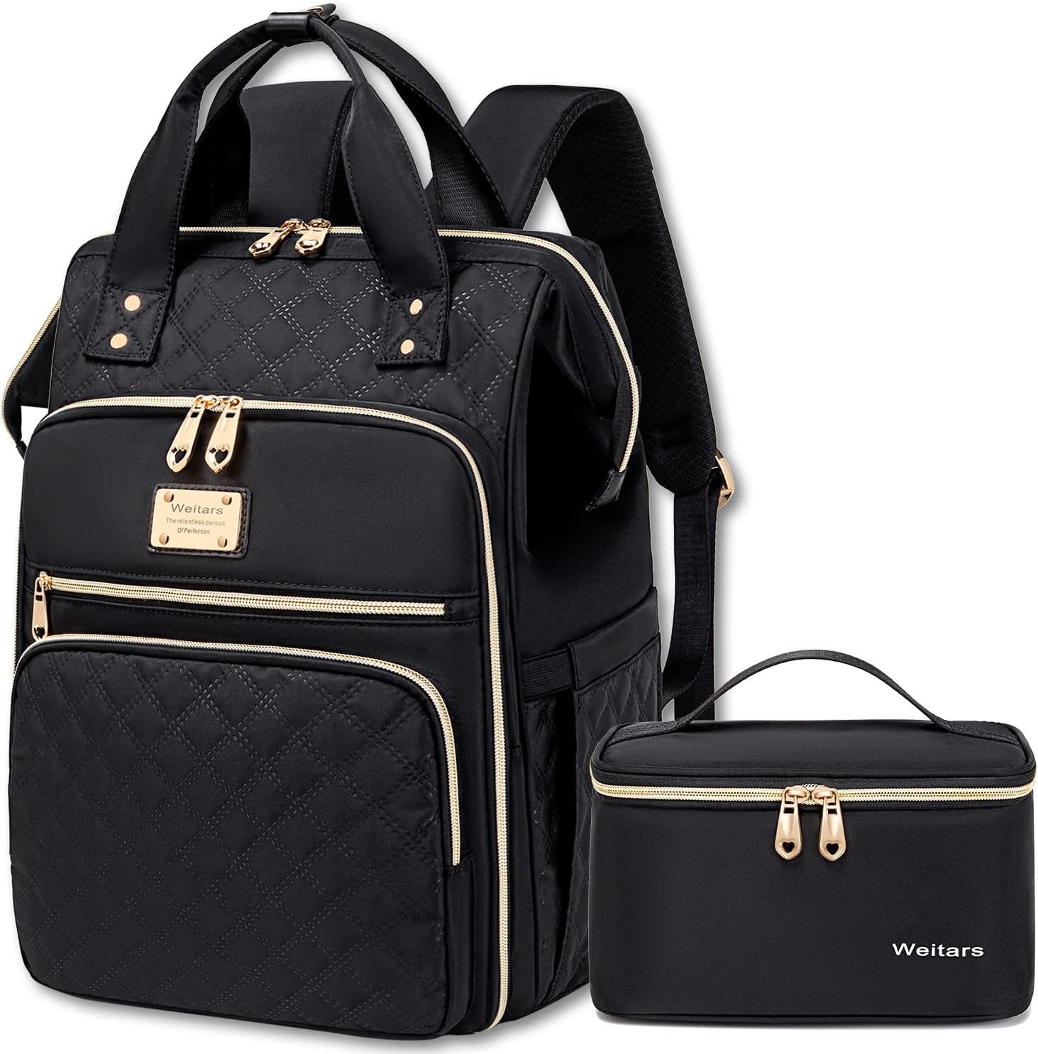 Lunch Backpack for Women,15.6 Inch Laptop Backpacks with Lunch Box