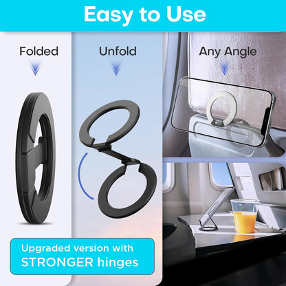 Mini Universal in Flight Airplane Phone Holder, Travel Essentials, Black