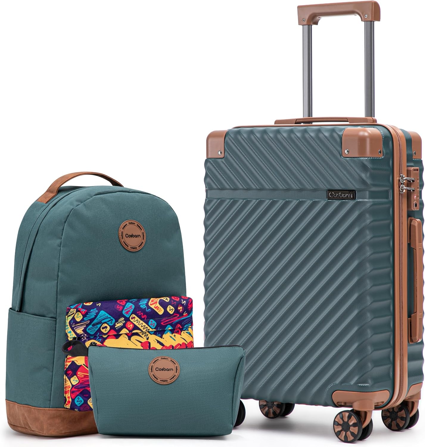 Carry on Luggage 22X14X9 Airline Approved,3 Piece Luggage Set
