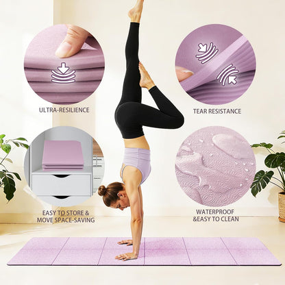 Foldable Yoga Mat Thick Non-Slip Exercise Mat