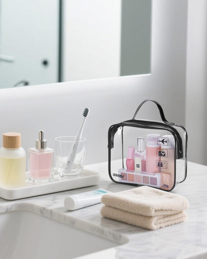 TSA Approved Toiletry Bag, 2 Pack Clear Makeup Bag