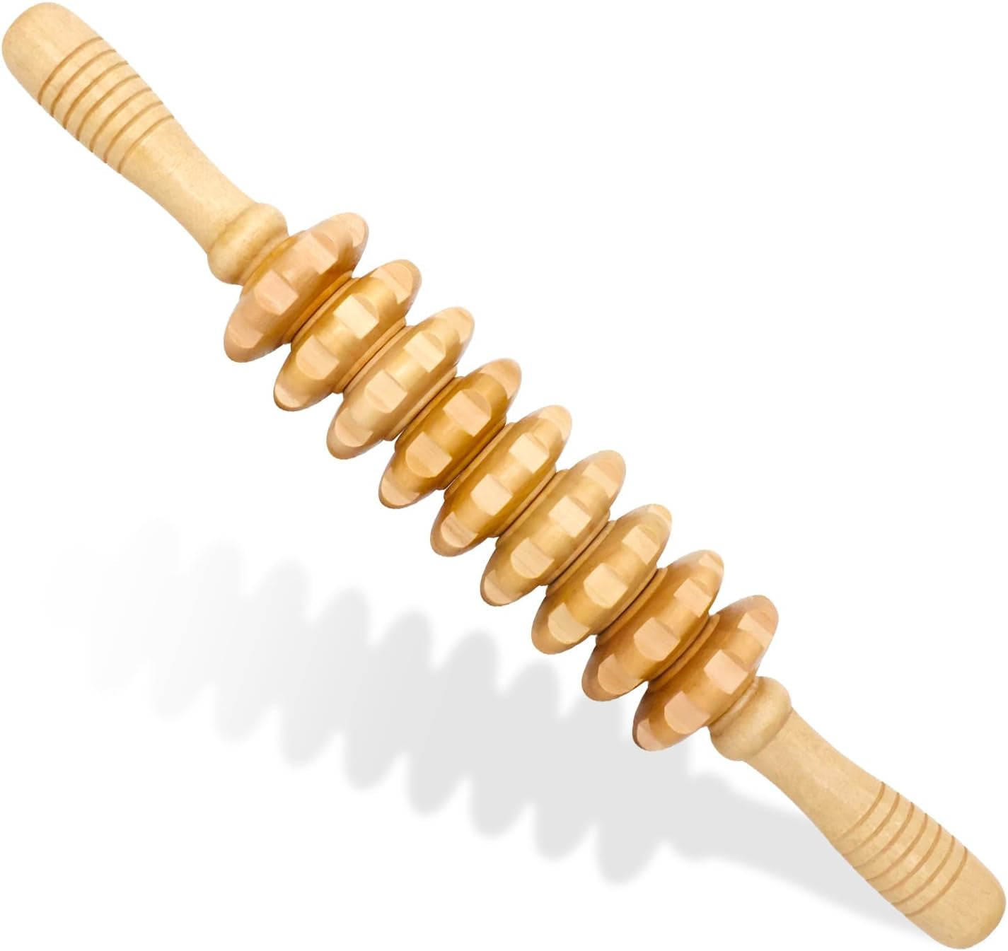 Wooden Fascia Massage Roller – Handheld Myofascial Release Massage Stick