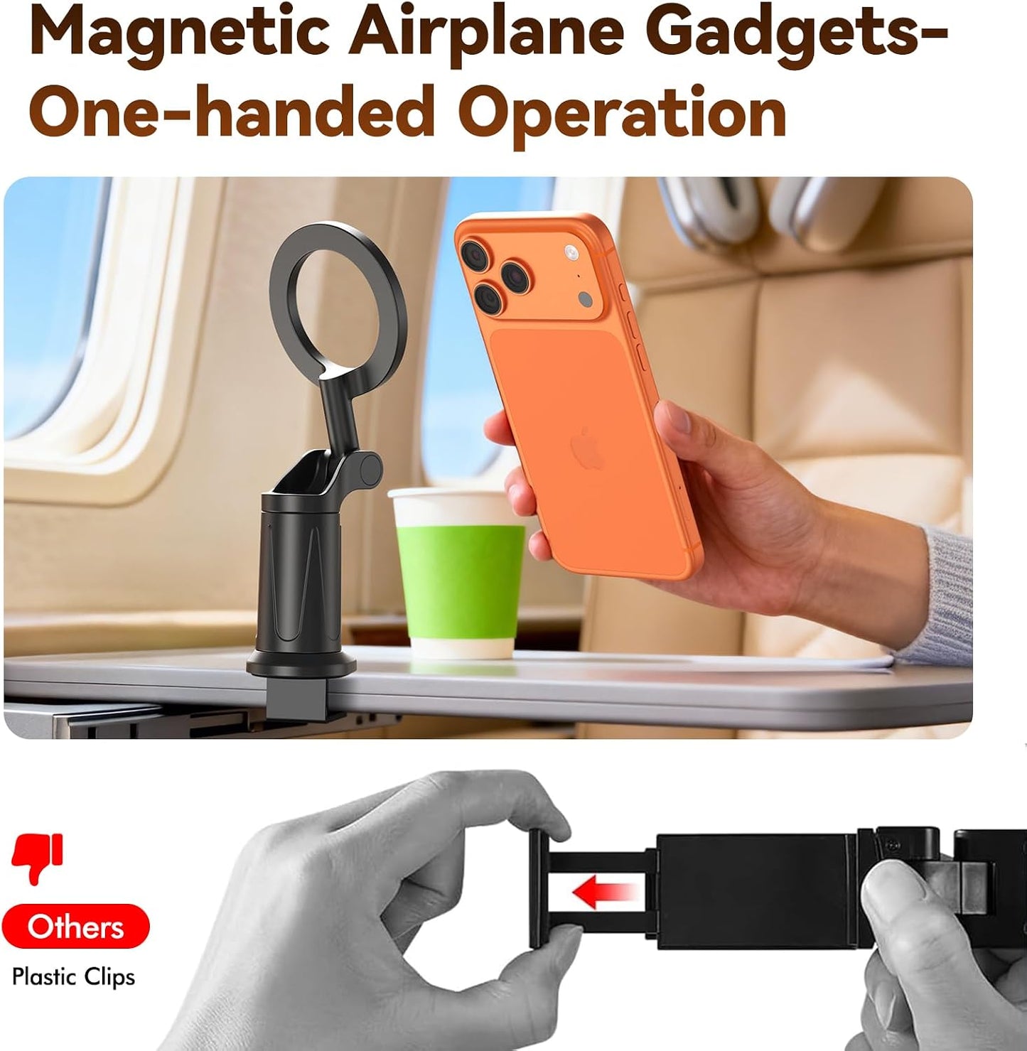 Airplane Phone Holder, for Magsafe Airplane Gadgets Phone Mount